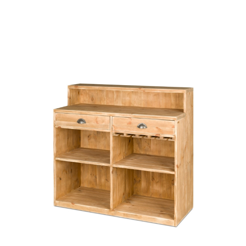 Wooden wine bar, 2 drawers, wine glass hanging rack, Solid Wood Wooden wine bar, 2 drawers, wine glass hanging rack, Solid Wood