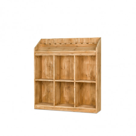 6-cube wine rack display, Solid Wood