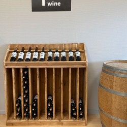Présentoir à vin TRADIS en bois massif 10 rangées