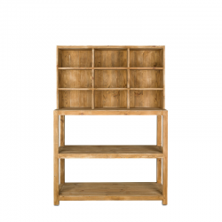 Deli shelf unit 9 compartments, solid wood