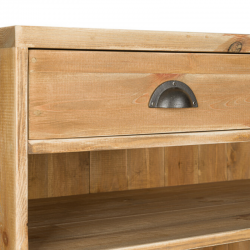 Comptoir d'accueil avec tiroir, bois massif