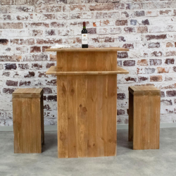Wooden high table, Solid Wood