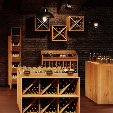 24 bottle wine rack, Solid Wood