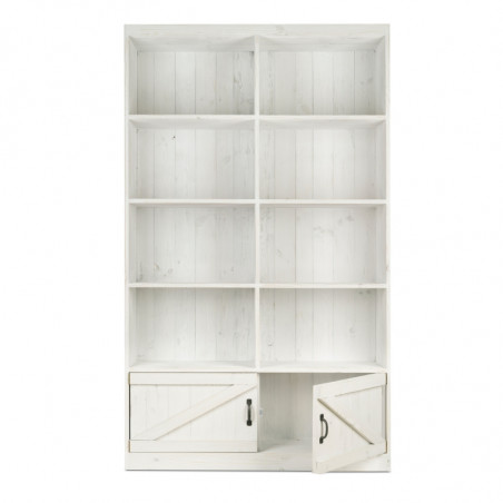 8-cube shelf unit 2 cupboards, solid wood
