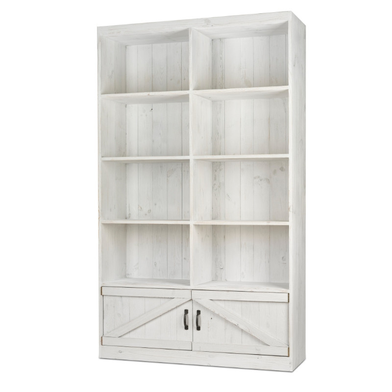 8-cube shelf unit 2 cupboards, solid wood
