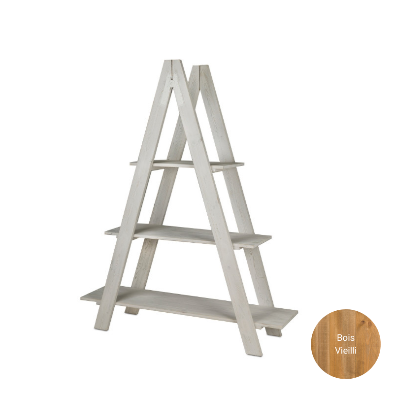 3tier wooden ladder shelf unit, Solid wood TRADIS
