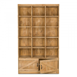 15-cube shelf unit 2 doors, solid wood