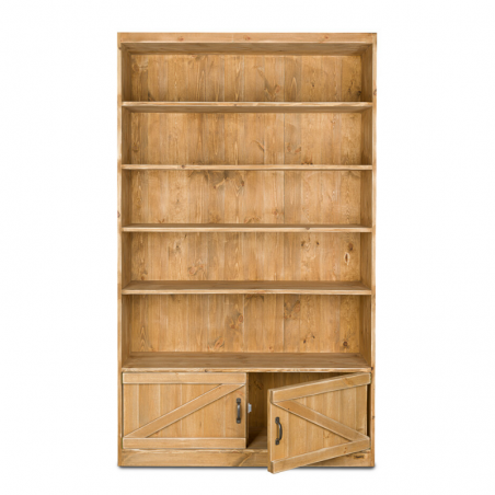 5 level shelf unit 2 doors, Solid wood