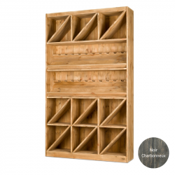 Wine rack 200 bottles capacity, solid wood