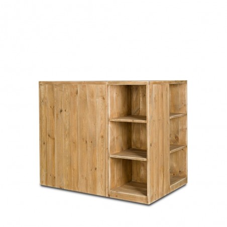 Modular solid wood corner countertop