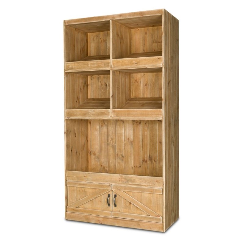 Etagère boulangerie 3 niveaux, 2 portes en bois massif Etagère boulangerie 3 niveaux, 2 portes en bois massif