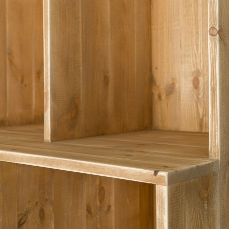 3-tier shelf unit, 9 cubes, solid wood