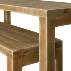 Table gigogne, lot de 2 en bois massif