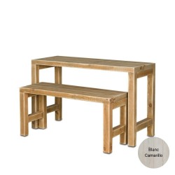 Nesting table, set of 2, solid wood