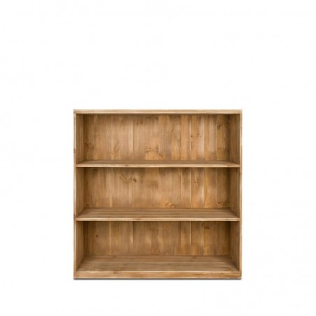 3-tier shelf unit, solid wood TRADIS