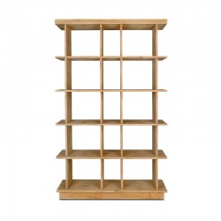 Open wine rack, 15 compartments, solid wood TRADIS