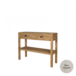 Console table 2 levels, 2 drawers, solid wood TRADIS