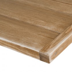 Plateau de table carré L60 cm, bois massif