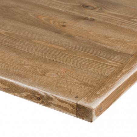 Plateau de table carré L70 cm, bois massif