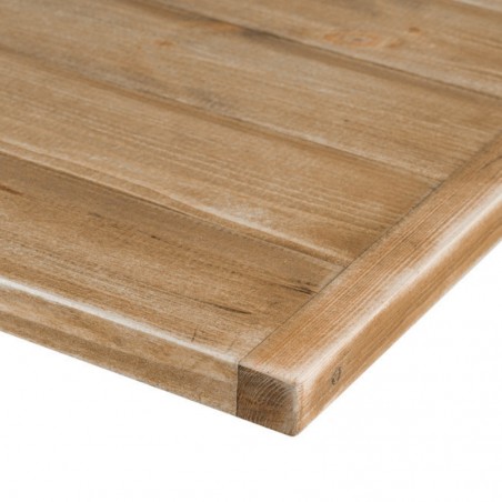 Plateau de table carré L80 cm, bois massif
