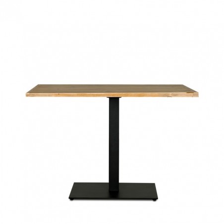 Rechteckiger Tisch L110 cm, Massivholz und Stahl