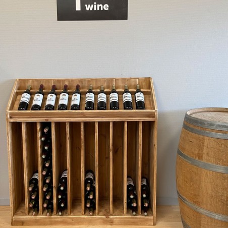 Weinregal TRADIS aus Massivholz 10 Reihen