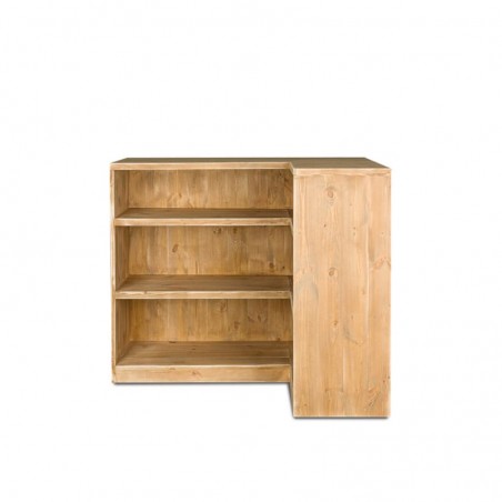 Ladentheke mit Ecke, Massivholz