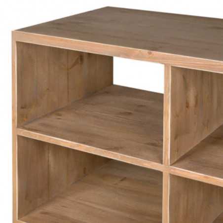 Zentrales Display 9 Fächer L150 cm, Massivholz
