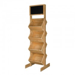 Fächerdisplay, Schieferdisplay, Massivholz
