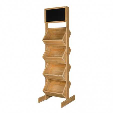 Fächerdisplay, Schieferdisplay, Massivholz