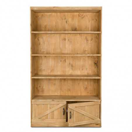 Regal mit 4 Ebenen B119 cm, Massivholz