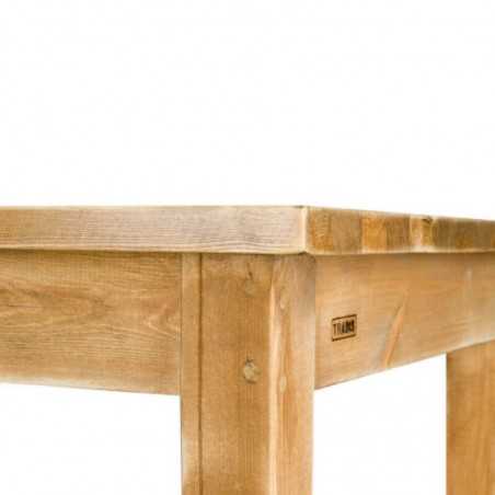 Rechteckiger Stehtisch, Fußstütze, Massivholz