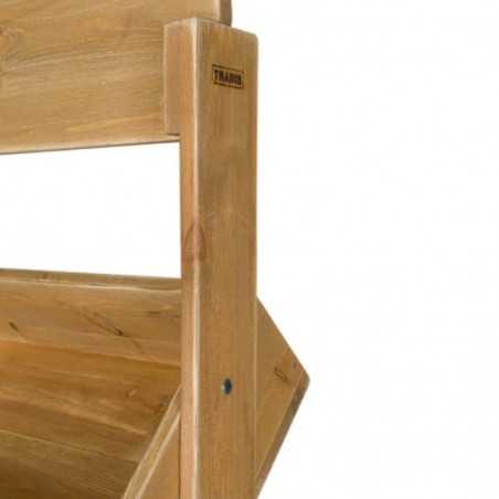 Display mit 4 Fächern, Display-Giebel, Massivholz