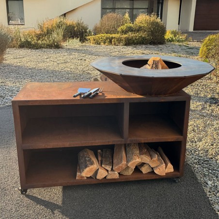 Brasero plancha pro mit Nachtisch 80cm