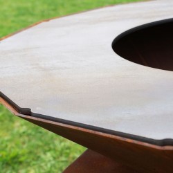 kochplatte brasero plancha restaurant auf rollen 100cm