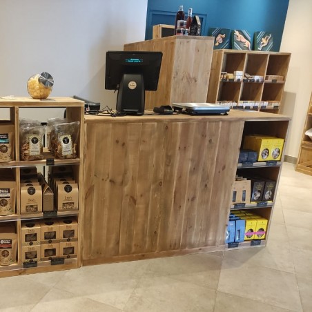 Modularer Ecktresen aus Massivholz Ambiente
