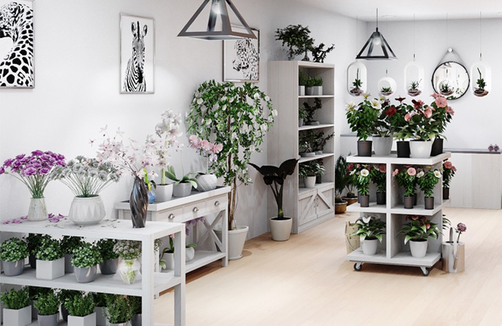 amenagement boutique fleurs