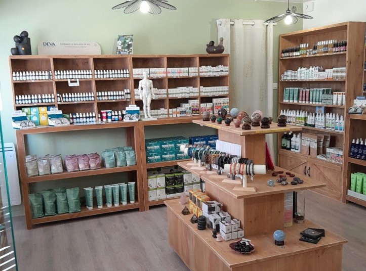 Agencement de la boutique Plantes et Argiles de Gaïa